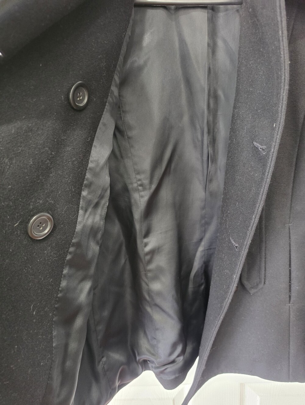 J.Crew Women's Black Wool Blend Double Breasted Peacoat Jacket Size 4 Structured - Picture 9 of 14